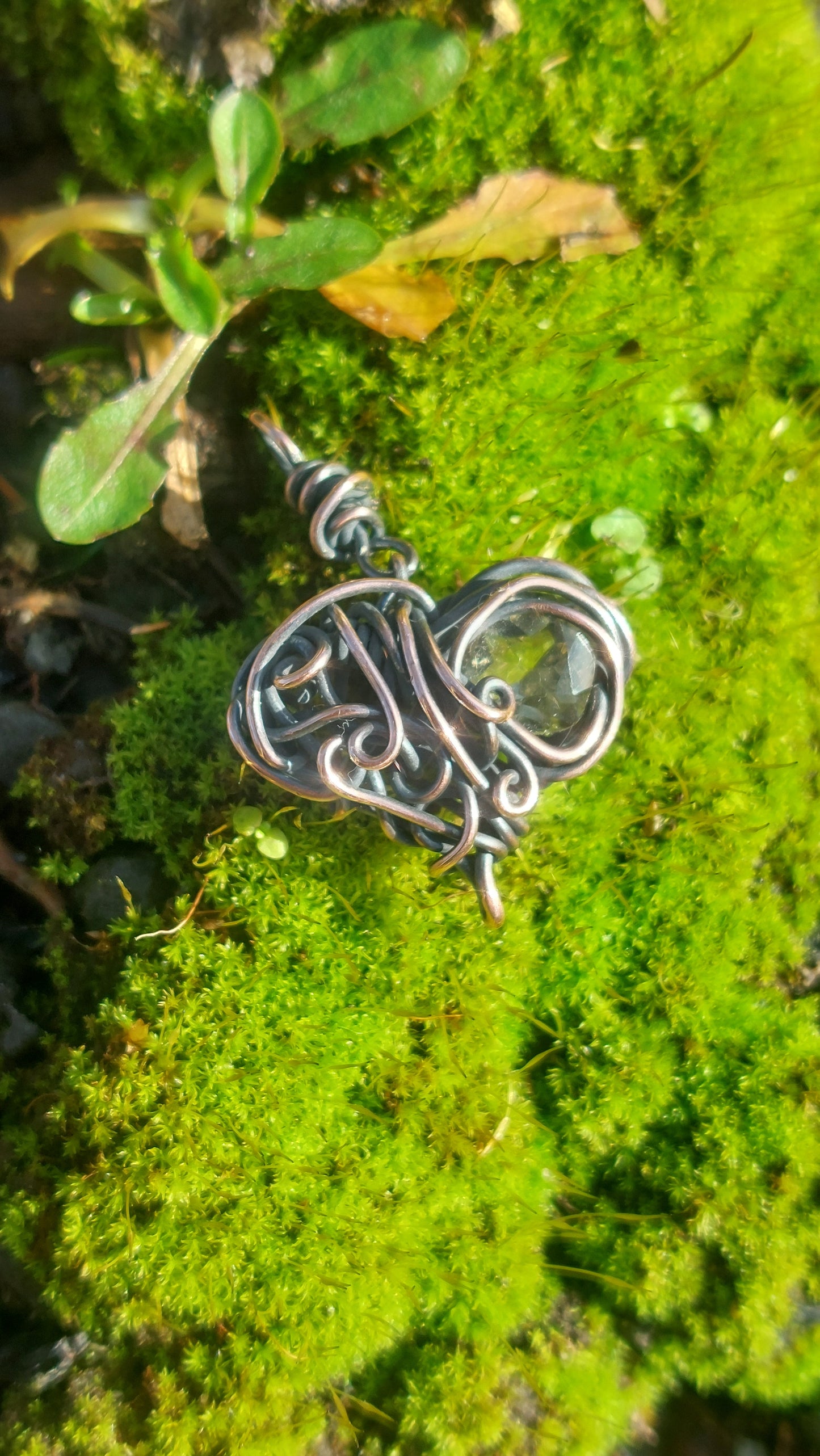 Citrine Copper Heart Energy Token Valentines Collection