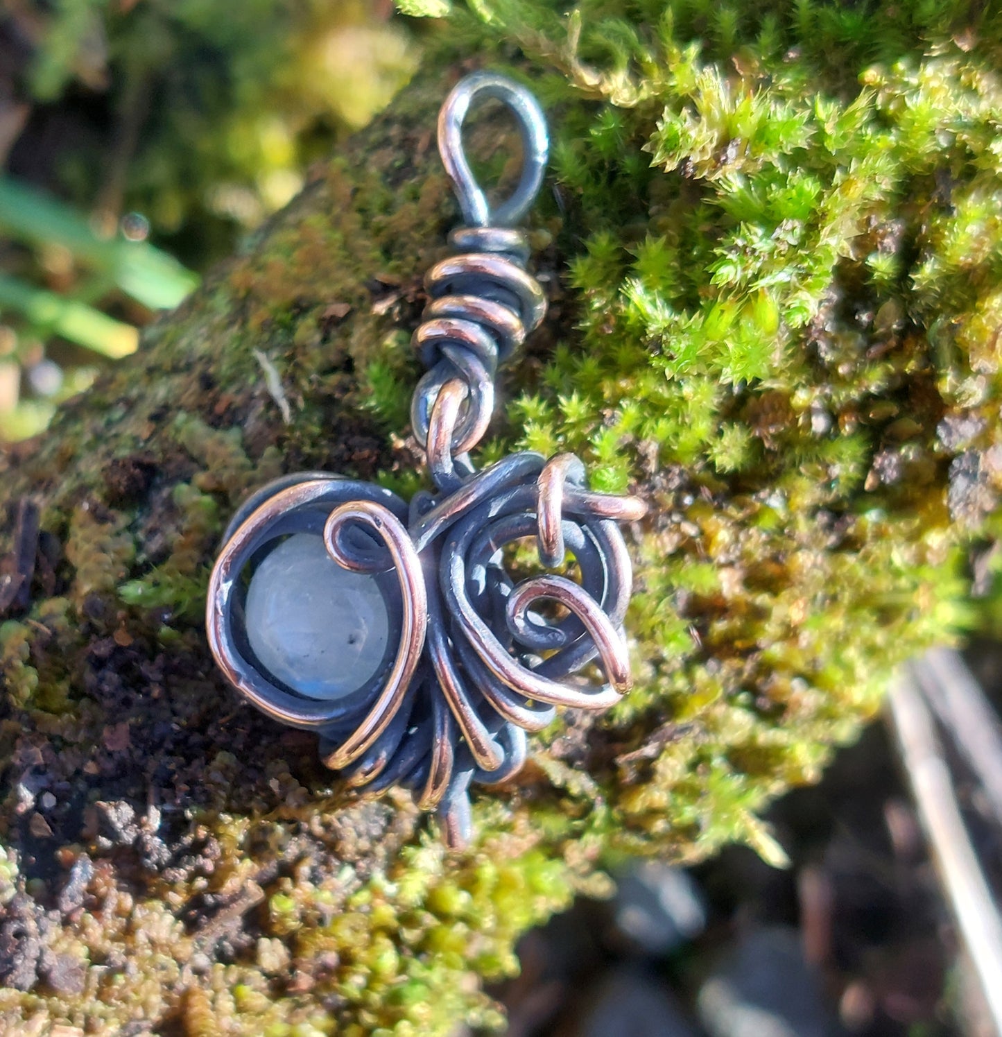 Copper Moonstone Heart Valentines Collection