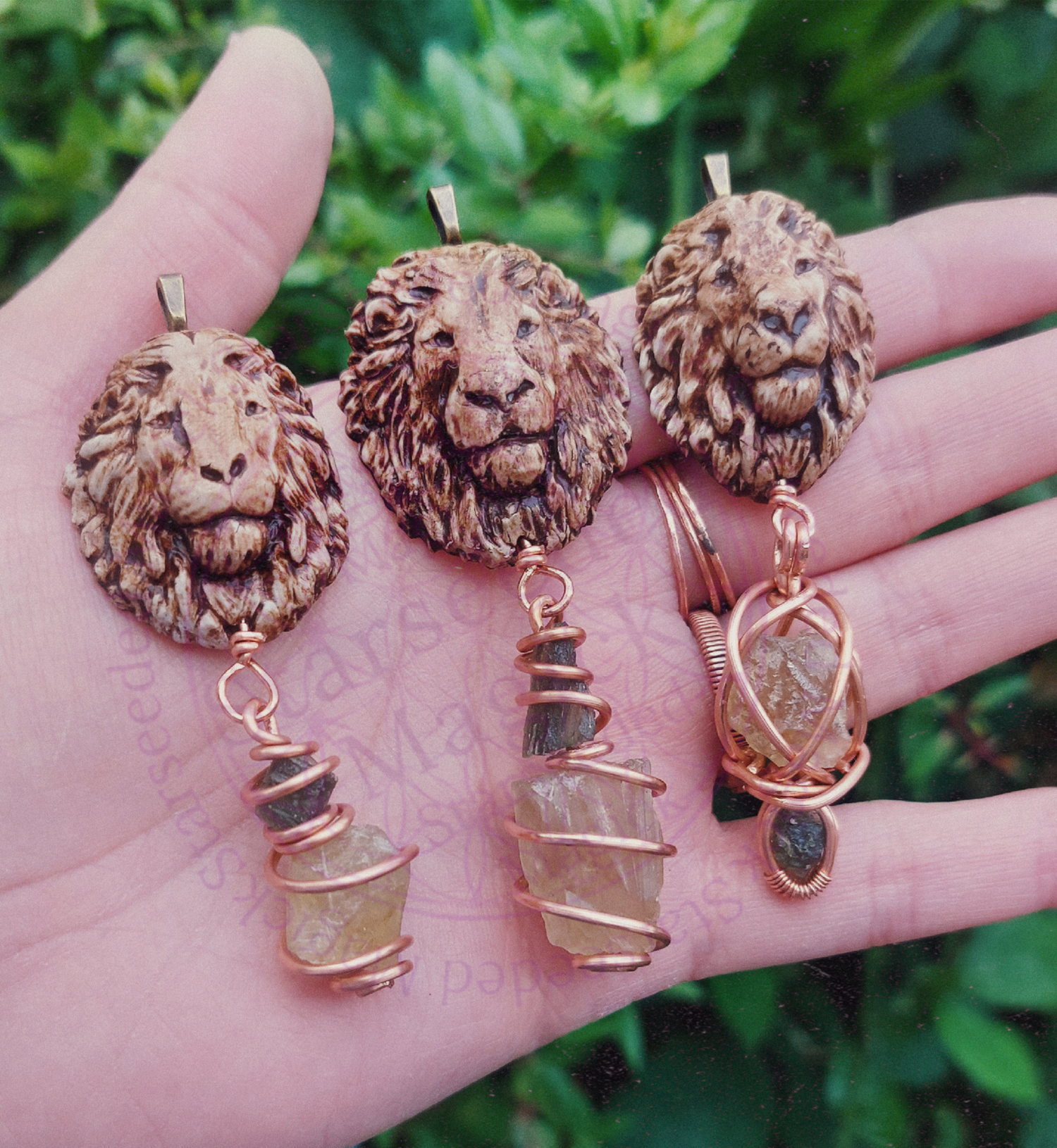 Lions Gate Portal Energy Token With Moldavite & Raw Congo Citrine