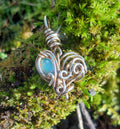 Sterling Silver & Opal Heart Energy Token Valentines Collection
