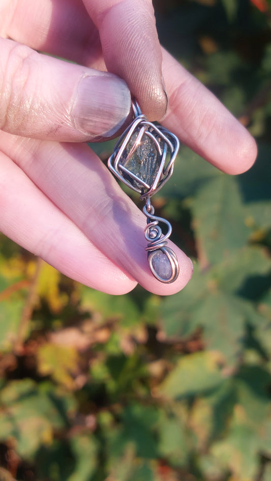 Moldavite & Tanzanite