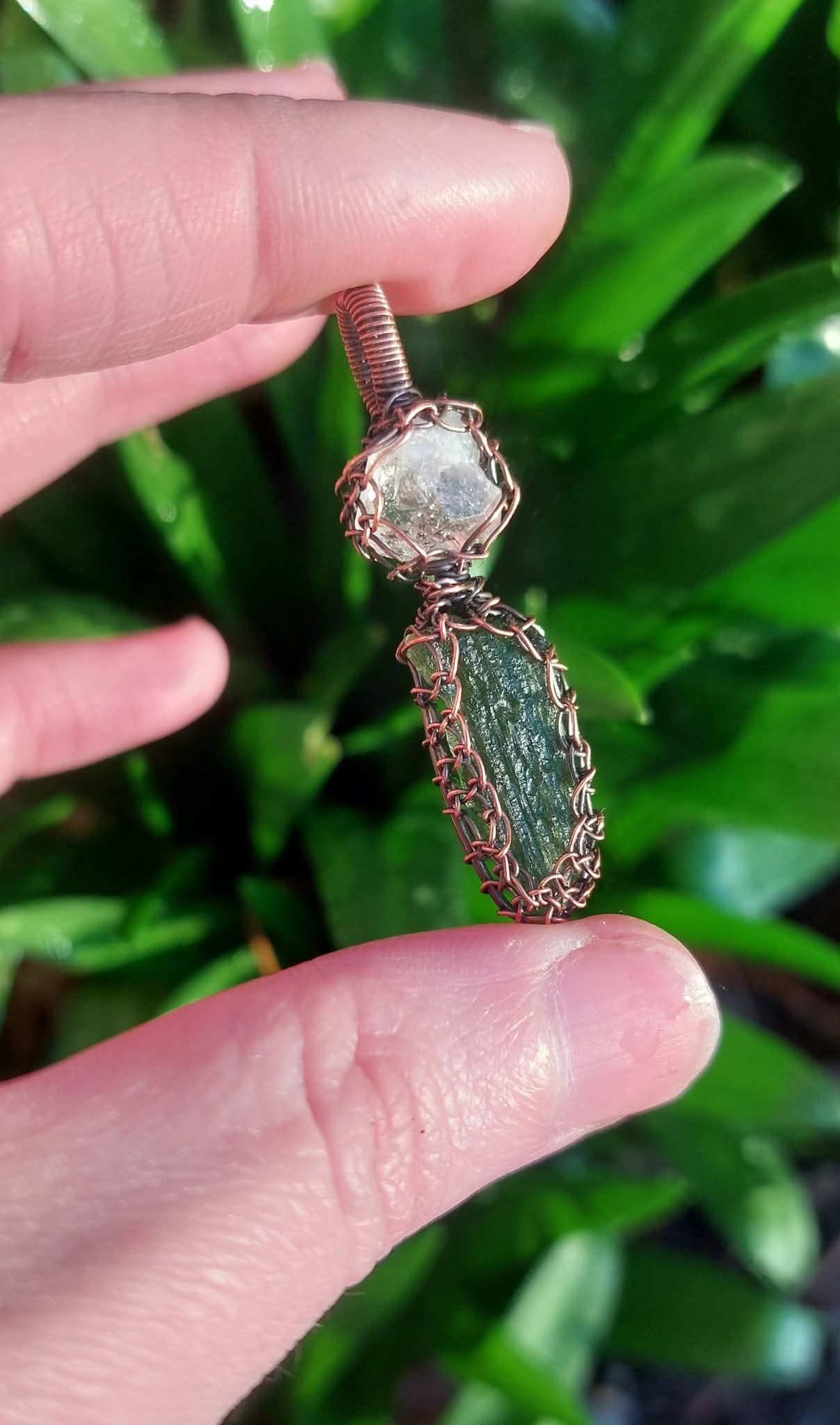 Moldavite & Herkimer Diamond Fairy Token 🧚‍♂️✨️