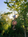 Aquamarine Starseeded Baby Energy Token With Citrine Sun & Baby Moon ✨️