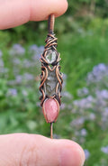 Herkimer Diamond, Moldavite & Rhodochrosite Energy Token