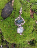Quartz & Moldavite Mushroom In Bare Copper ✨️