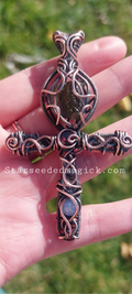 Moldavite, Garnet, Tanzanite Protection Ankh ✨️