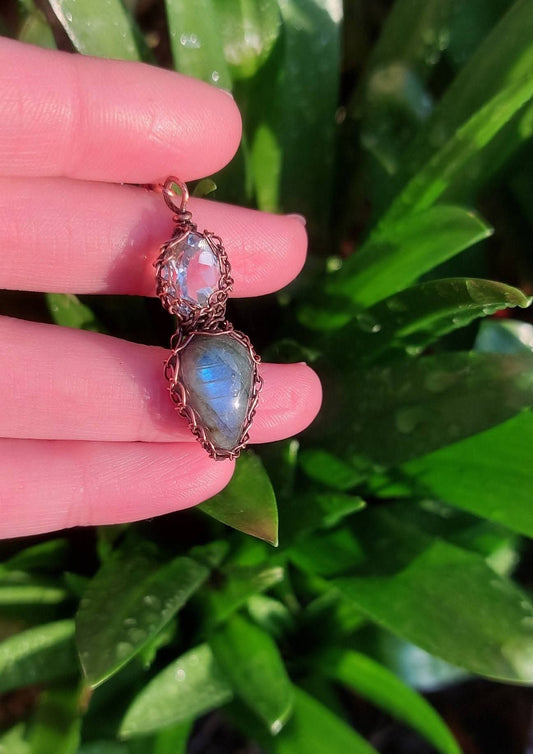 Labradorite & Faceted Quartz Fairy Token 🧚‍♀️ ✨️