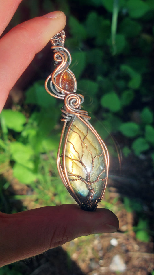 Sunstone & Labradorite Energy Token